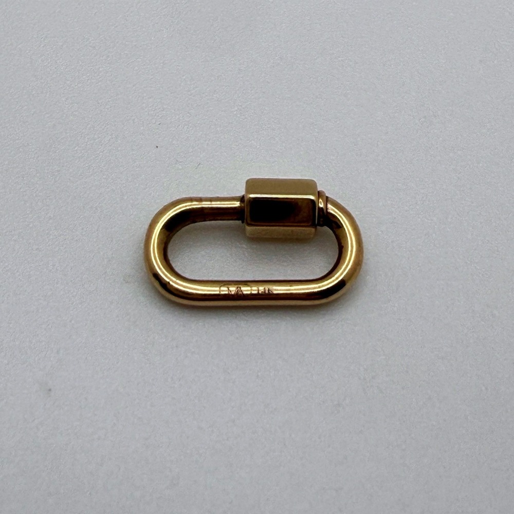 Marla Aaron Babylock in 14k Yellow Gold Carabiner Charm Pendant Connector 2.11g